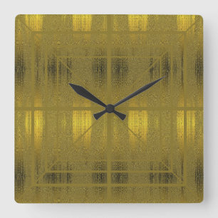Horloge Carrée Or élégant