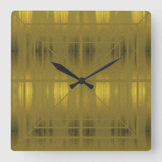 Horloge Carrée Or élégant