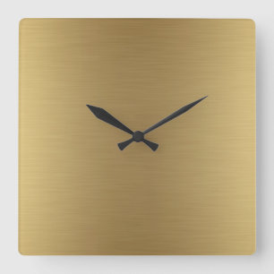 Horloge Carrée Or solide élégant