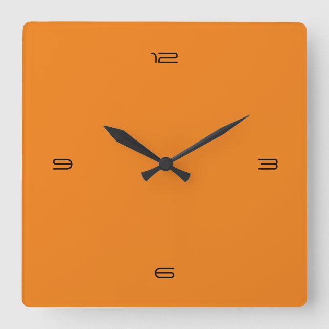 Horloge Carrée Orange  (Recto)