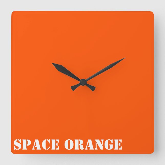 Horloge Carrée Orangé (Recto)