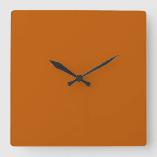 Horloge Carrée Orange brulé