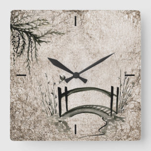 Horloge Carrée Oriental bridge Wall Clock