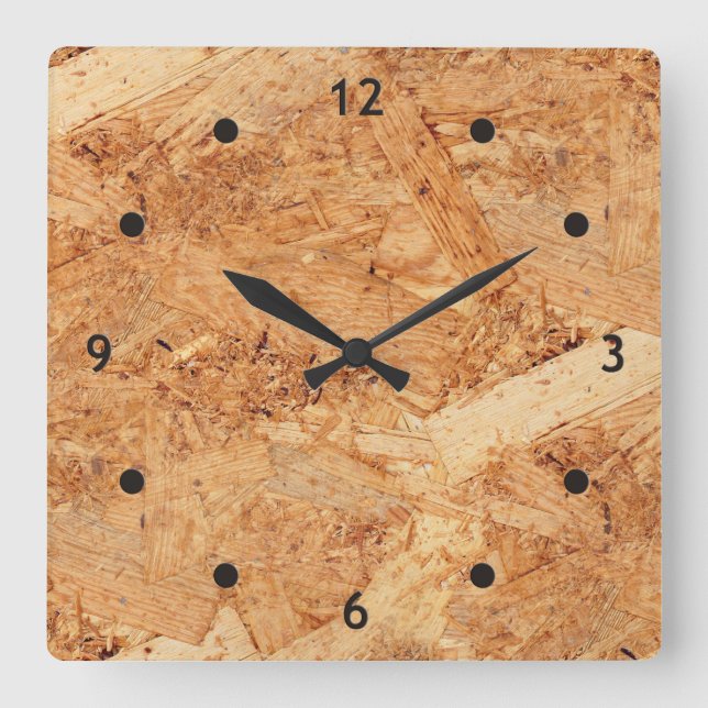 Horloge Carrée oriented strand board - OSB seamless (Recto)