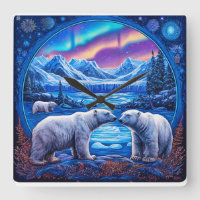 Ours Polaires Art Mural Faune Hivernale