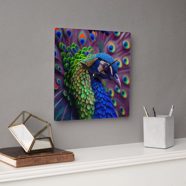 Horloge Carrée Pacock (Bureau)