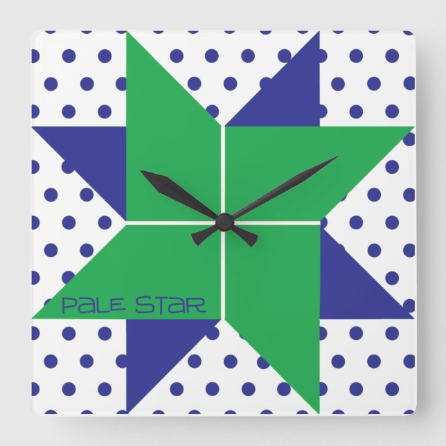Horloge Carrée Pale Star (Recto)