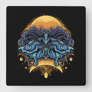 Horloge Carrée Papillon