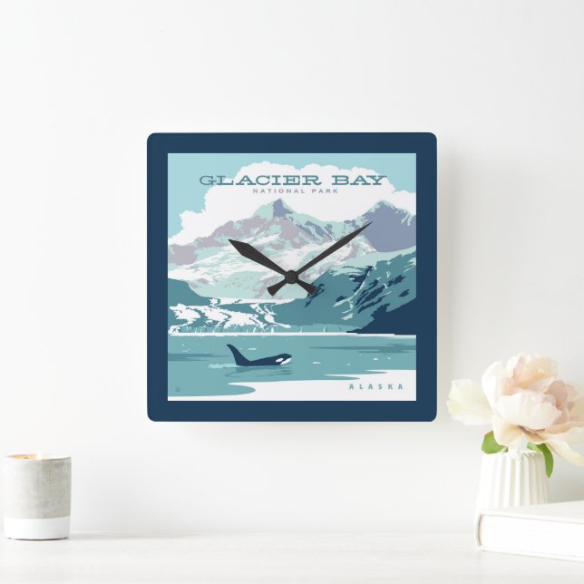 Horloge Carrée Parc national de Glacier Bay | Orca (Maison)