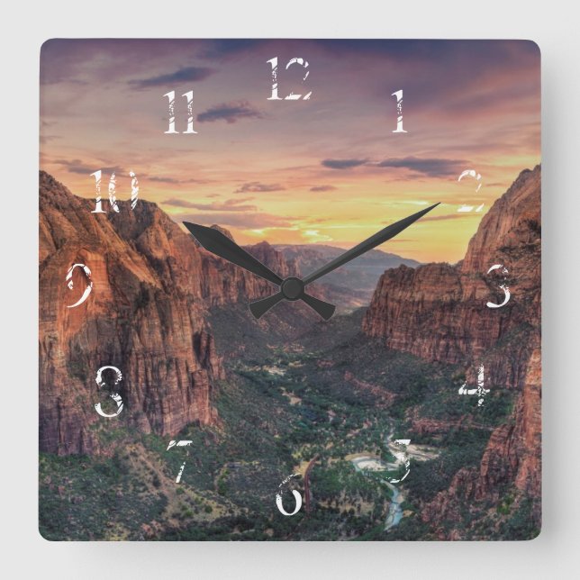 Horloge Carrée Parc national de Zion Canyon (Recto)