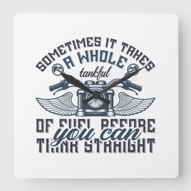 Horloge Carrée Parfois, il faut un T-shirt plein  (Recto)