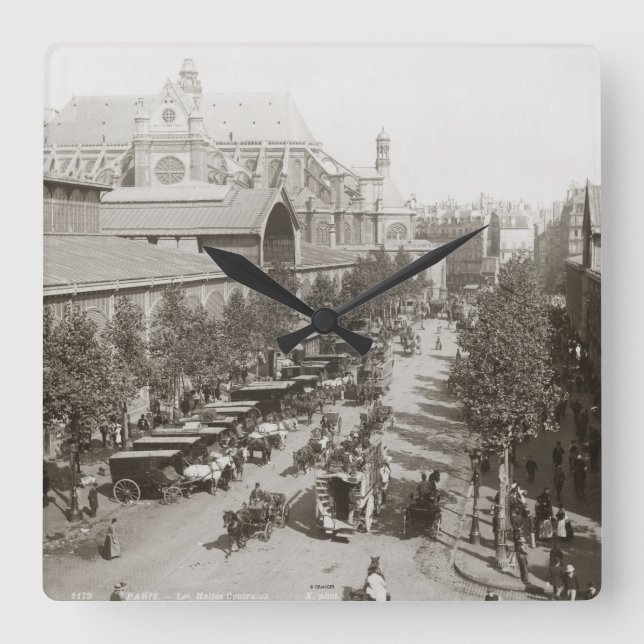 Horloge Carrée Paris : Les Halles, C1900 (Recto)