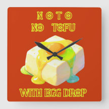 Pas de tofu avec l'oeuf qui tombe