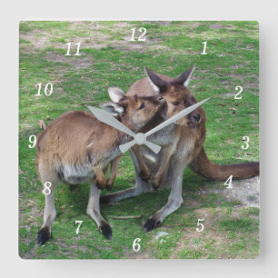 Horloge Carrée Pas maintenant Skippy
