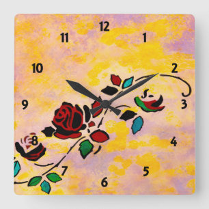 Horloge Carrée Passion Pieces Custom Clock