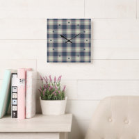 Pastel Pink Mint Green Dark Blue Plaid Motif