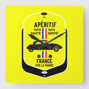 Horloge Carrée Pastis de Marseille France