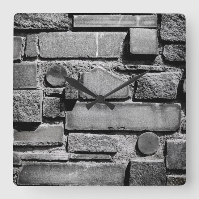 Horloge Carrée Patters de Brick Wall Cool Texture (Recto)