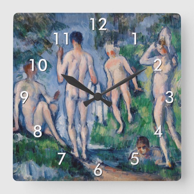 Horloge Carrée Paul Cezanne - Groupe des Bathères (Recto)