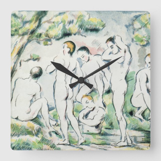 Horloge Carrée Paul Cezanne | The Bathers, Small plate (Recto)