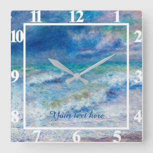 Horloge Carrée Paysage marin