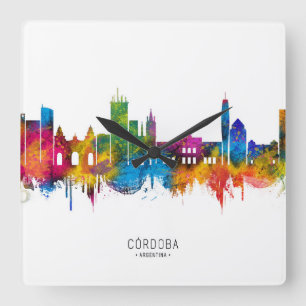 Horloge Carrée Paysage urbain de Córdoba Argentine