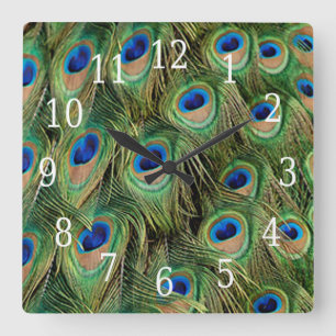 Horloge Carrée Peacock