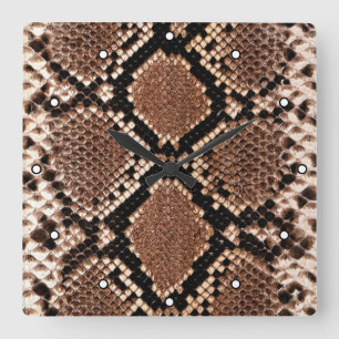 Horloge Carrée Peau de Crotale Diamondback Occidental