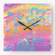Peinture florale colorée