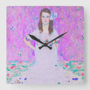 Horloge Carrée Peinture Mäda Primavesi de Gustav Klimt