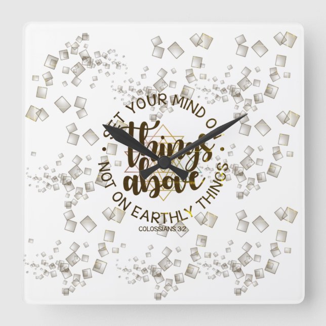 Horloge Carrée penser (Recto)