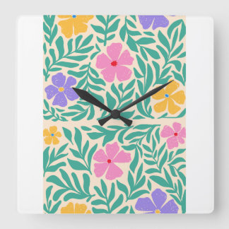 Horloge Carrée  Per clocks  logo flawrs  