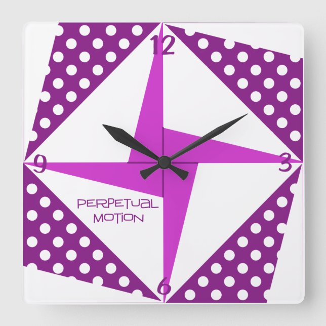 Horloge Carrée Perpetual Motion (Recto)