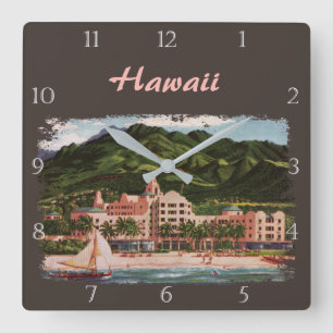 Horloge Carrée Personnalisation de l'hôtel Royal Hawaiian