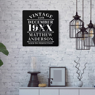 Horloge Carrée Personnalisé Vintage à la perfection