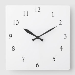 Horloge Carrée Personnaliser le cadran de l'horloge