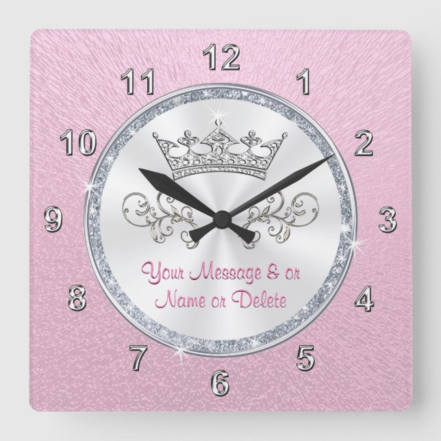 Horloge Carrée Personnalized Blush (Recto)