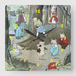 Horloge Carrée Petit chaperon rouge : Pages de fin