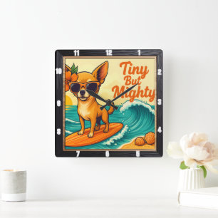 Horloge Carrée Petit Mais Puissant Surf