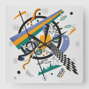 Horloge Carrée Petits Mondes IV, Abstraits, Wassily Kandinsky