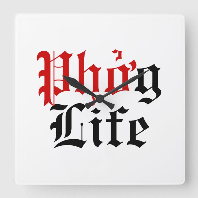 Horloge Carrée Phở g Life (Recto)
