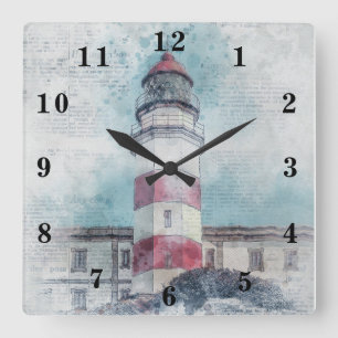 Horloge Carrée Phare