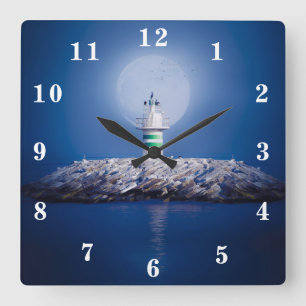Horloge Carrée Phare