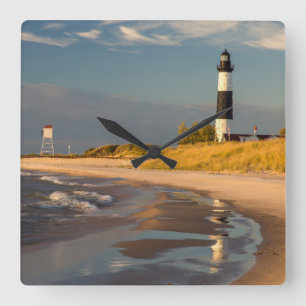 Horloge Carrée Phare De Big Sable Point Sur Le Lac Michigan 2