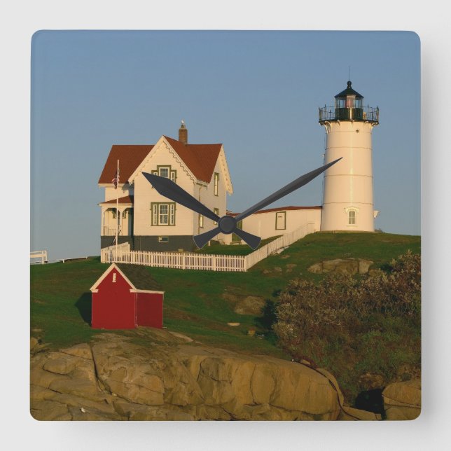Horloge Carrée Phare de protubérance à York Maine (Recto)