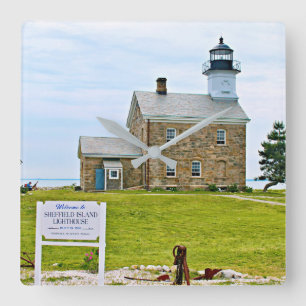 Horloge Carrée Phare de Sheffield Island, Connecticut