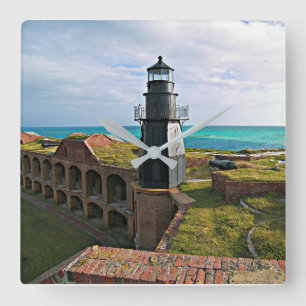 Horloge Carrée Phare Garden Key, Tortugas Sec Floride