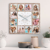 Photo de Custom Collage Besties Rose Gold Glitter