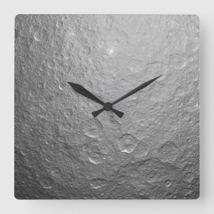 Horloge Carrée Photo détaillée de la pleine lune Surface lunair