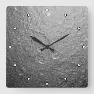Horloge Carrée Photo détaillée de la pleine lune   Surface lunair